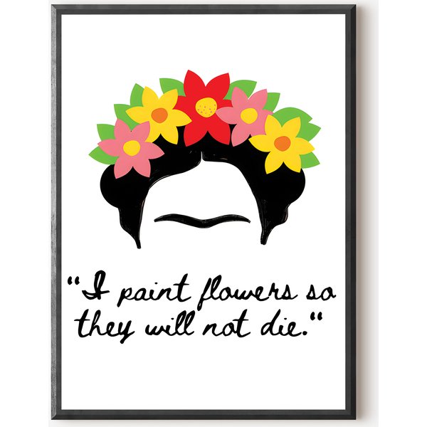 Frida Kahlo Inspired Art Premium Matte Vertical Poster-image