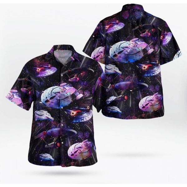 Hstar Trek Starships Hawaii Shirt Summer Aloha Shirt-image