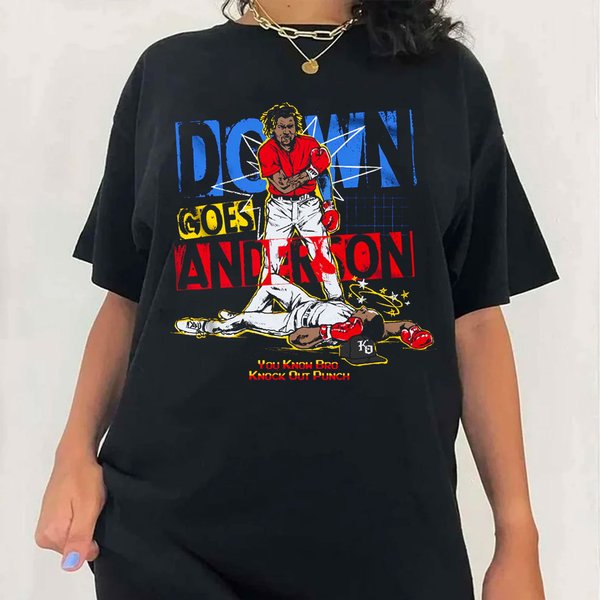 Down Goes Anderson Shirt, Jose Ramirez Vs Tim Anderson Shirt-image