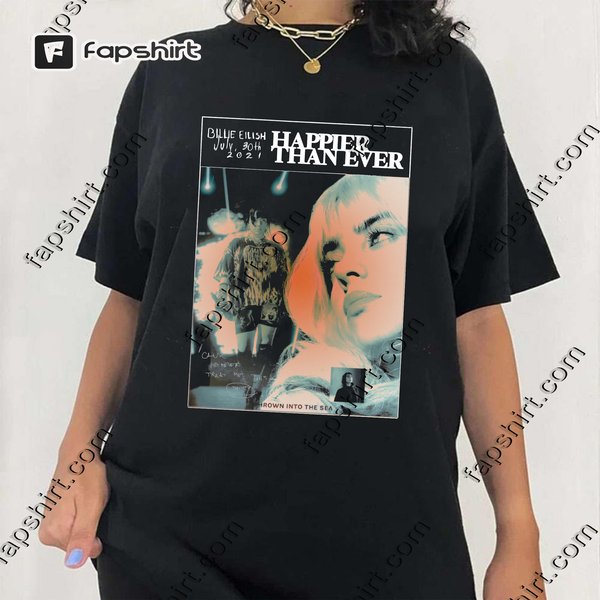 Happier Than Ever Billie Shirt, Happier Than Ever Vintage Shirt-image