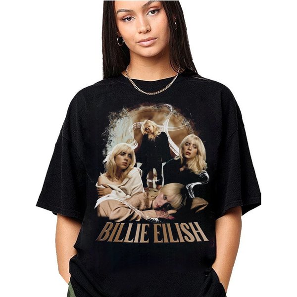 Billie Eilish T-Shirt || Billie Eilish 90S Bootleg Style-image