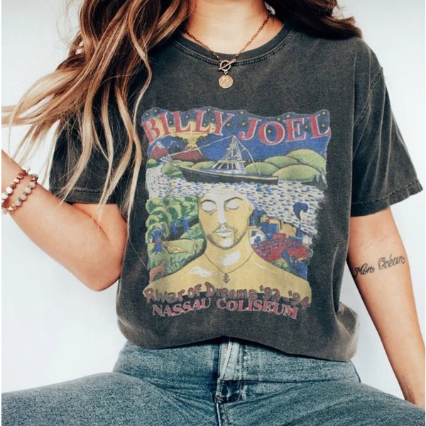 Vintage Billy Joel River Of Dreams Tour Shirt, Music Lover Gift-image