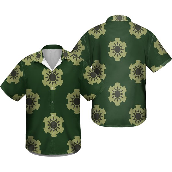 Zoros Wano Pattern One Piece Button Up Hawaiian Shirt-image