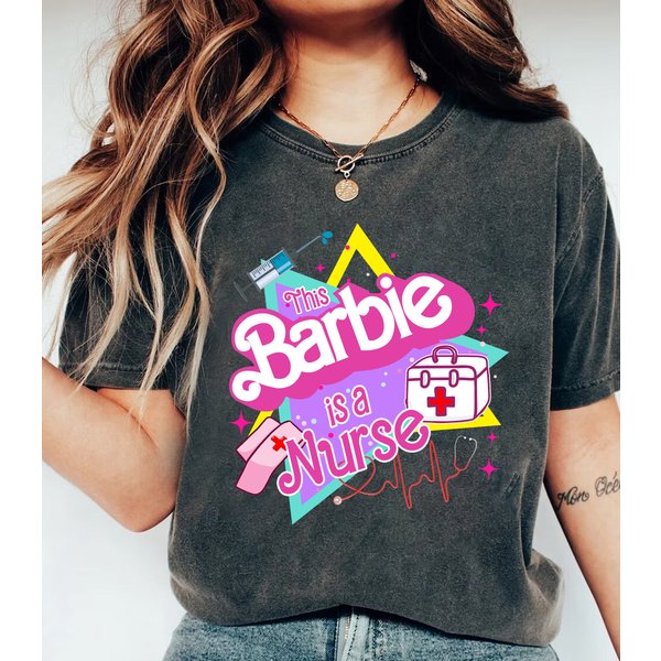 This Barbi Is A Nurse Shirt, Life In Plastin It's Fantastic Shirt, Latin Pink Doll Shirt-image