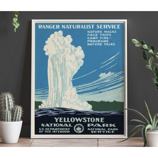 Vintage Yellowstone National Park Poster 1938-image