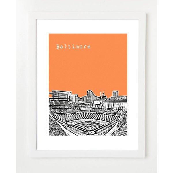 Baltimore Skyline Poster - Maryland City Skyline Series Art Print - Version 2-image