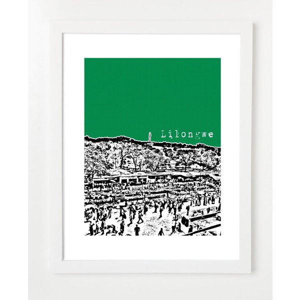 Lilongwe, Malawi Poster - Skyline Art Print - African Art --image
