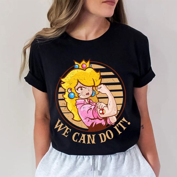 Cute Super Mario Princess Peach T-Shirt-image