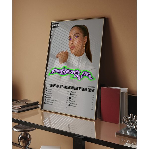 Snoh Aalegra - Temporary Highs In The Violet Skies Album Cover Poster For Home Wall Art-image