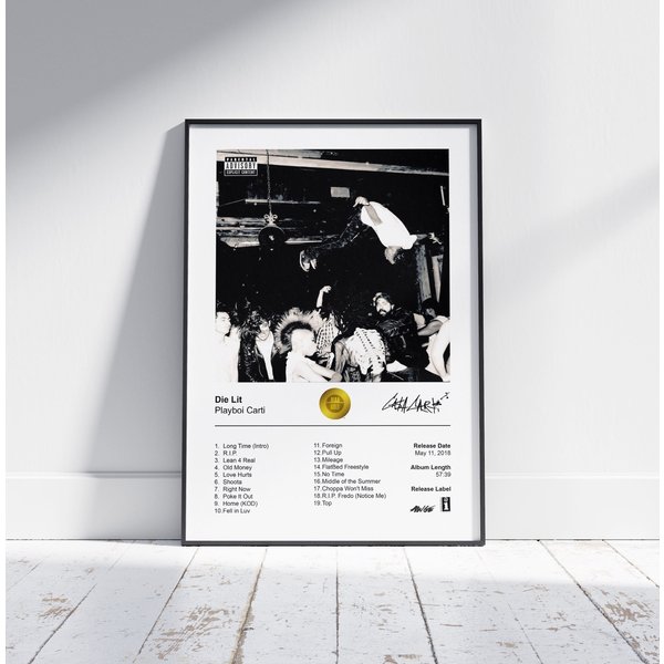 Playboi Carti Die Lit Album Cover Poster Print-image