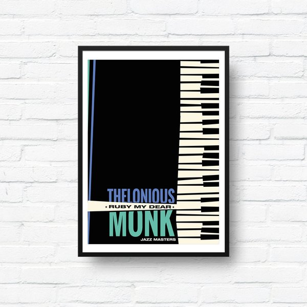Thelonious Monk Jazz Screenprint-image