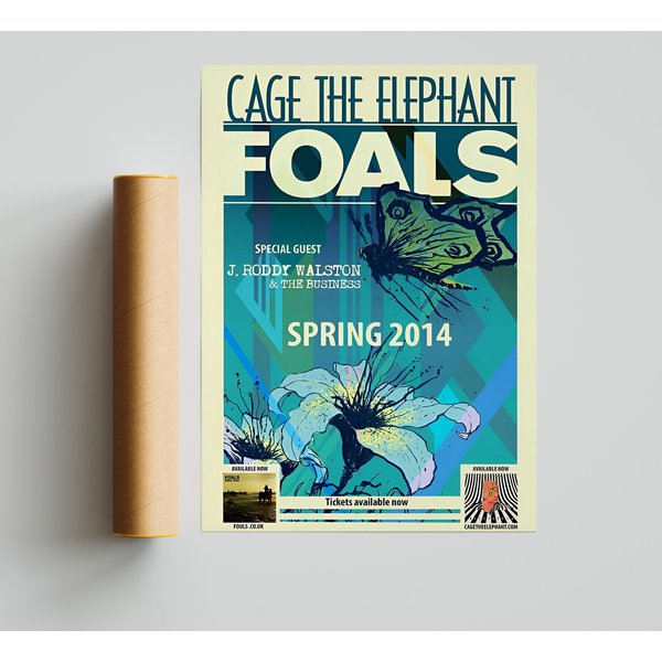 Cage The Elephant - Foals Concert Poster-image