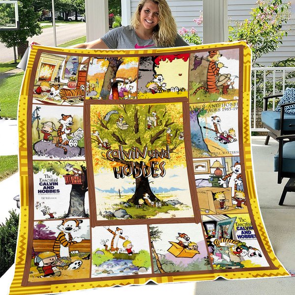 Calvin And Hobbes Fleece Blanket