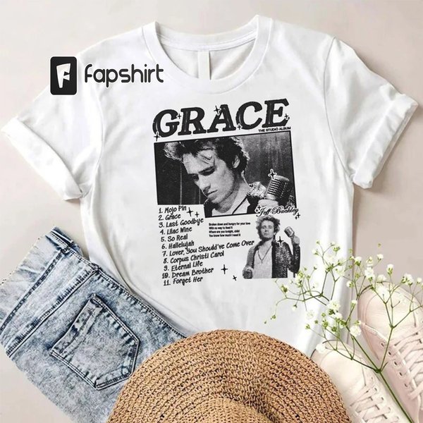 Vintage Jeff Buckley Grace Album Shirt, Grace Album Tracklist Jeff Buckley Concert Merch-image