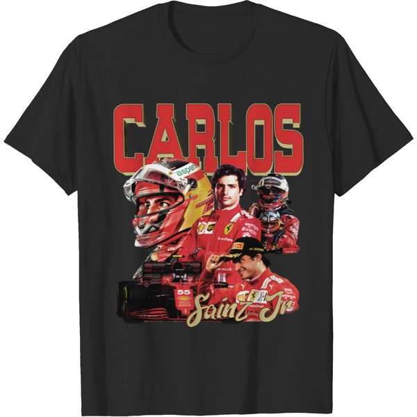 Carlos Sainz Shirt Driver Racing Tshirt Bootleg Vintage Design Graphic Tee 90S Sainz Jr Tee-image