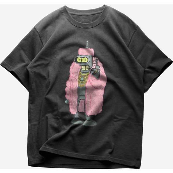 Custom Bender Graphic T-Shirt, Futurama Shirt, Futurama T-Shirt-image