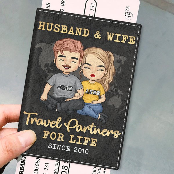 Travel Partners For Life - Personalized Passport Cover, Passport Holder