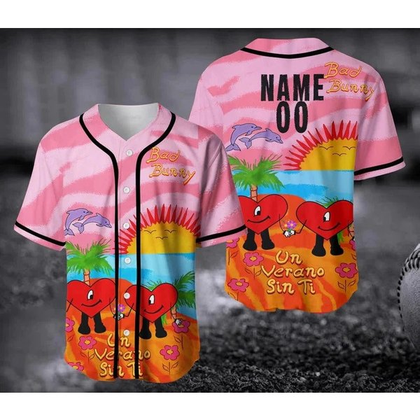 Bad Bunny Baseball Jersey, Puerto Rico Baseball Jersey-image