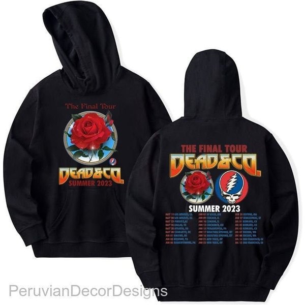 Dead And Co Final Tour 2023 Hooded Music Tour 2023 Hoodie For Fans