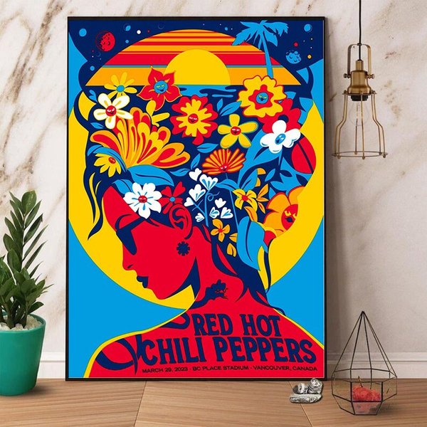The Band 2023 North America Tour Poster Red Hot Chili Peppers Poster-image