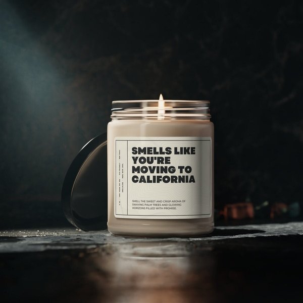 Smells Like You're Moving To California, California Gifts Candle-image