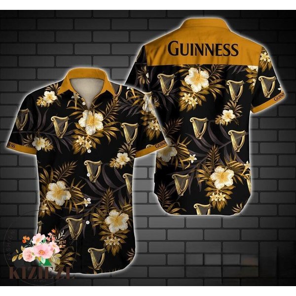 Guinness Hawaiian Shirt, Button Up Shirt, Guinness Button Shirt, Shirt For Men, Guinness-image