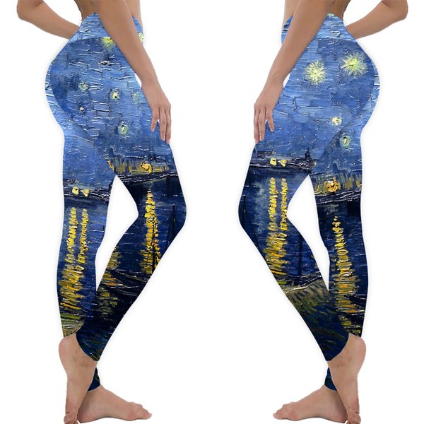 Vincent Van Gogh - Starry Night Over The Rhone Leggings-image