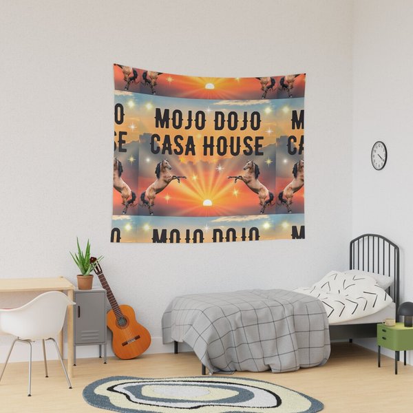Mojo Dojo Casa House Funny Horse Tapestry-image