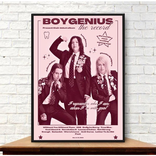 Vintage Boygenius The Record Album Poster, Boygenius 2023 Tour Poster-image