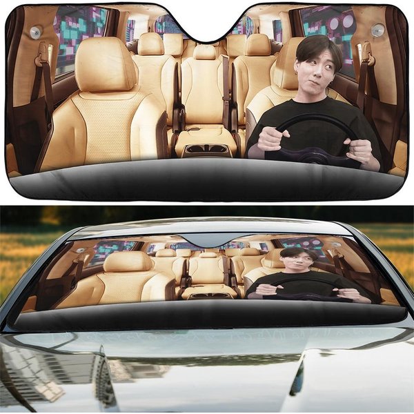 Bts Jungkook Kpop Car Sun Shade, Seven Jk Jung Kook Car Accessories-image