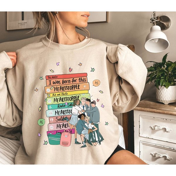 Heartstopper Series Book Charlie And Nick Graphic Tee-image