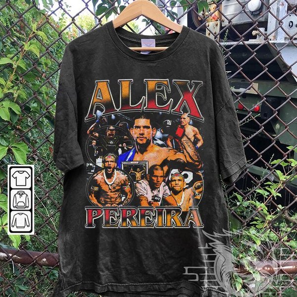 Alex Pereira Vintage 90S Bootleg Style T-Shirt-image
