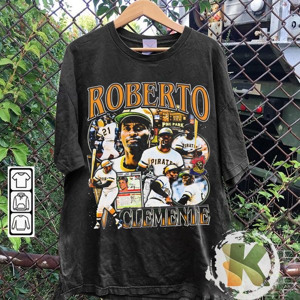 Vintage 90S Graphic Style Roberto Clemente T-Shirt, Vintage Sport Tee-image