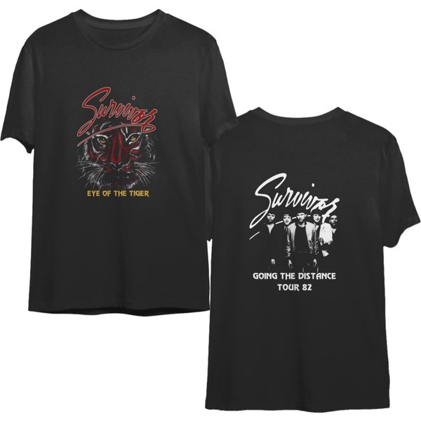 Survivor Eye Of The Tiger Going The Distance Tour '82 Shirt, Survivor Band T-Shirt-image