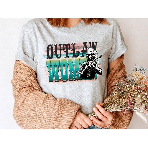 Outlaw Women T Shirt, Outlaw Women Hank Williams T-Shirt-image