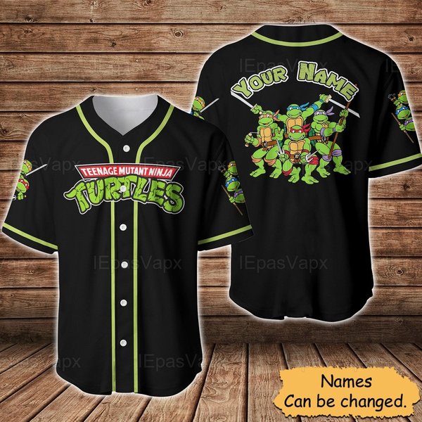 Teenage Mutant Ninja Turtles Custom Baseball Jersey Shirt, Ninja Turtles Baseball Jersey
