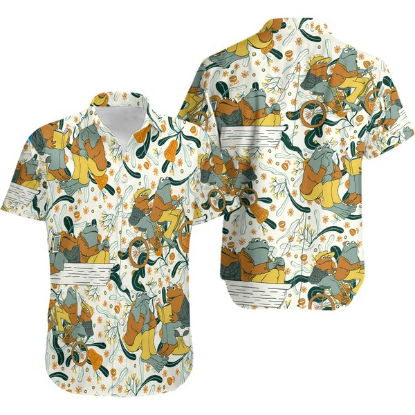 Frog And Toad Hawaiian Shirt, Cottagecore Frog Hawaii Shirt-image