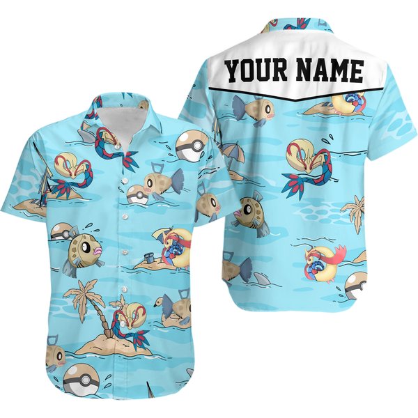 Custom Pkm Feebas Hawaiian Pattern Hawaii Shirt-image