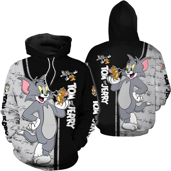 Tom And Jerry Hoodie, Tom & Jerry Cartoon 3D Hoodie-image