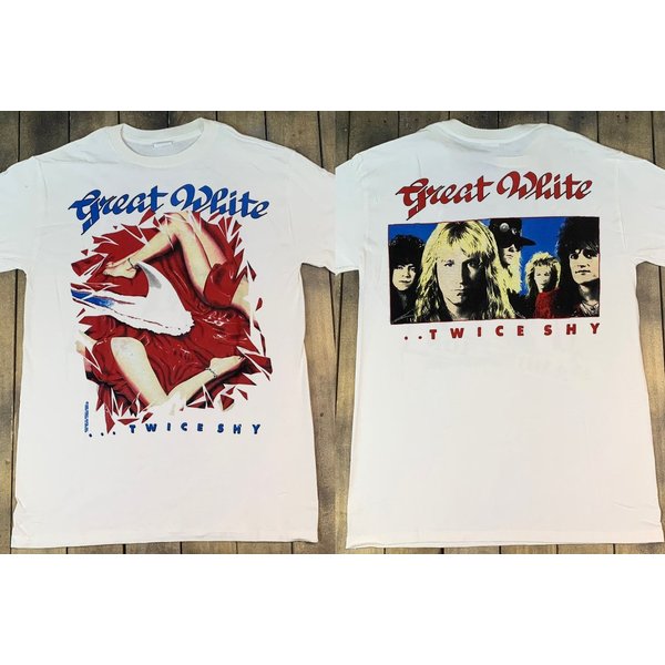 Great White Band Twice Shy Tour 1989 T-Shirt, Great White Twice Shy T-Shirt-image