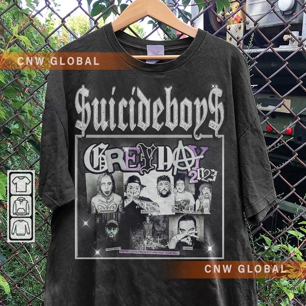 Suicideboys Rap Shirt, Suicideboys Grey Day 2023 World Tour Tshirt-image