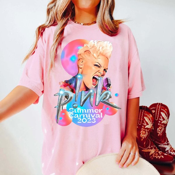 Pink On Tour Shirt, P!Nk Summer Carnival 2023 Festival Tour Tshirt-image