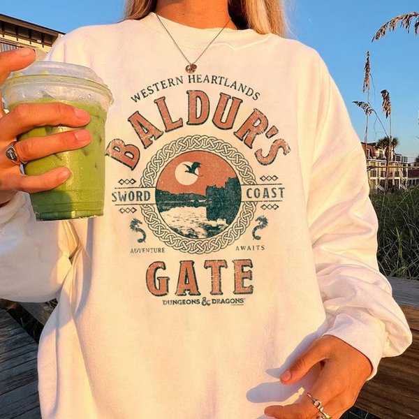 Dun-Geon Dra-Gon Adventure Awaits At Baldur's Gate Shirt, Baldurs Gate 3 Sweatshirt-image