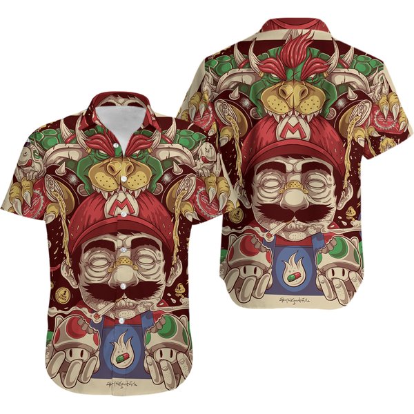 Mario Collectible Hawaiian Shirtvintage Hawaiian Shirt-image