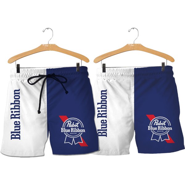 Vintage Pabst Beach Shorts Summer, Hawaiian Shorts-image