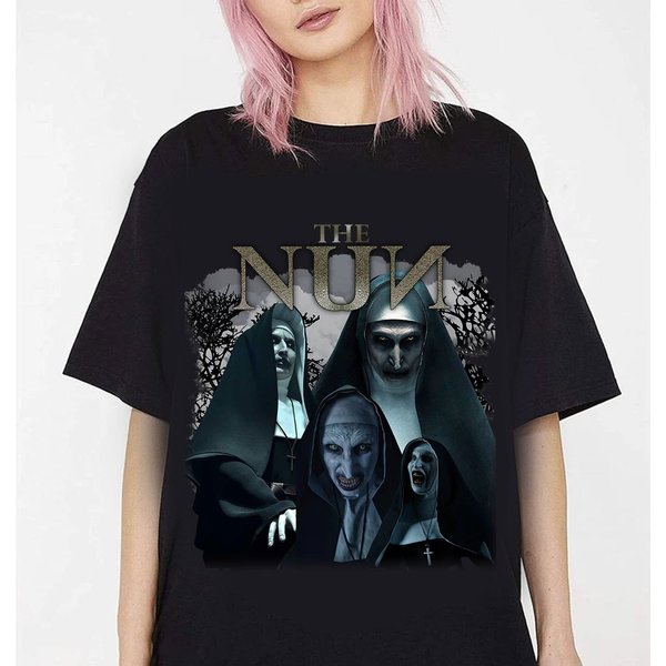 The Nun Valak The Conjuring T-Shirt, Horror Movie T-Shirt, Halloween T-Shirt-image