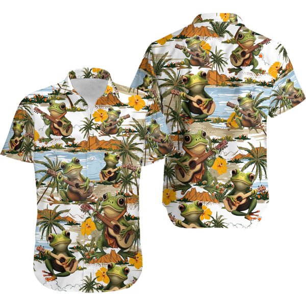 Swamp Frog Hawaiian Shirt-image