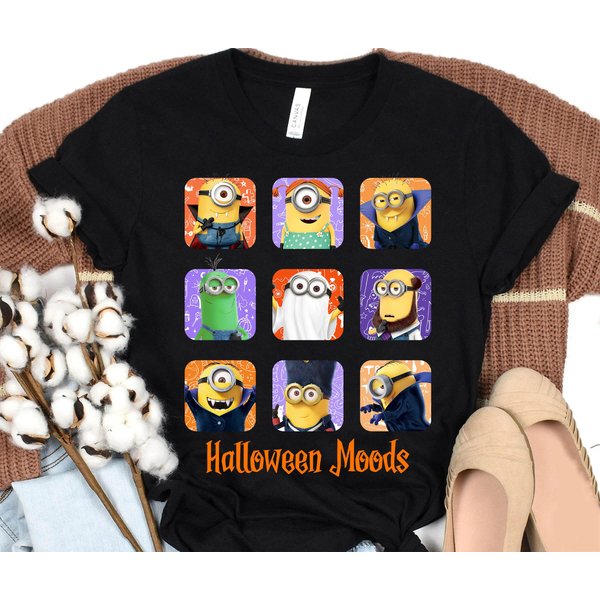 Minions Halloween Moods Shirt, Minions Halloween Boo Horror Shirt-image