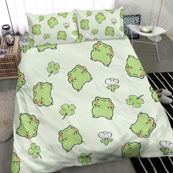 Frog Duvet Cover Set For Teens Adults-image