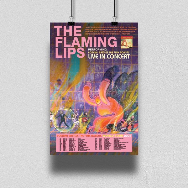 The Flaming Lips Performing Yoshimi Battles The Pink Robots Live In Concert 2023 Poster-image